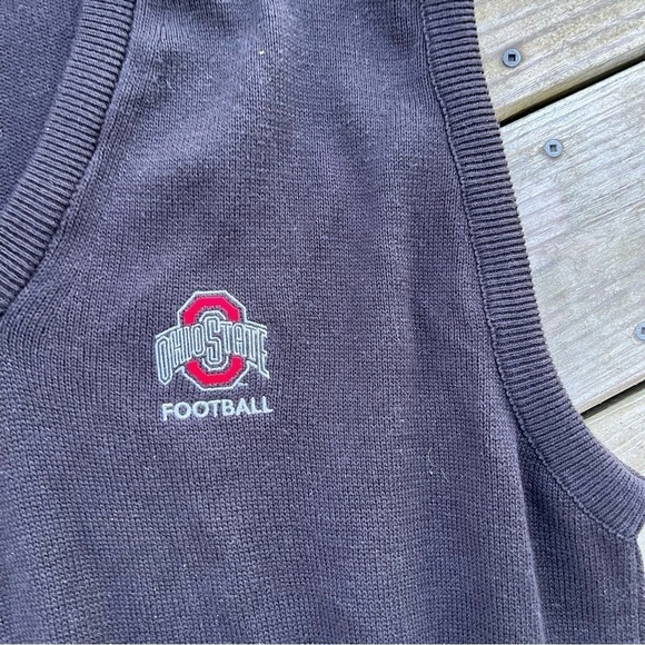 Vintage Pickering Ohio State Footbal Men’s Sweater Vest Size XL Textured - Picture 4 of 9